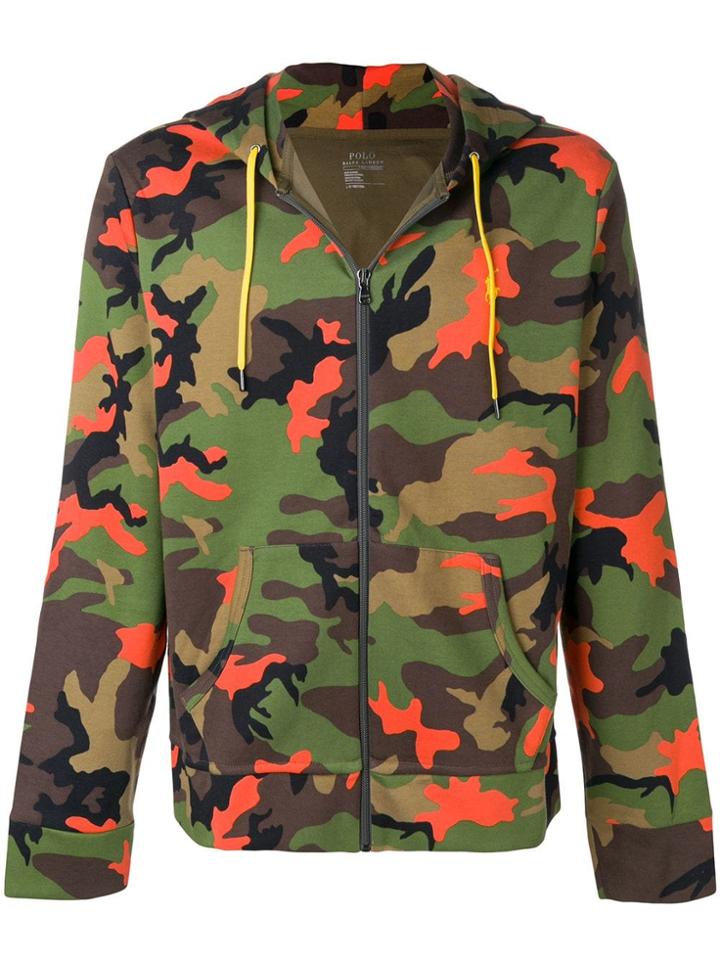 Polo Ralph Lauren Camouflage Zipped Hoodie - Green