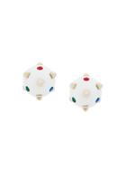Valentino Valentino Garavani Rockstud Rainbow Dots Earrings - White