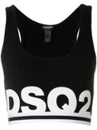 Dsquared2 Dsq2 Print Sports Bra - Black