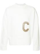 Cerruti 1881 Embroidered Letter Sweater - White