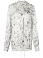 Off-white Sketch Print Long-sleeved Shirt