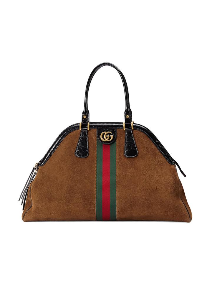 Gucci Re(belle) Large Top Handle Tote - Brown