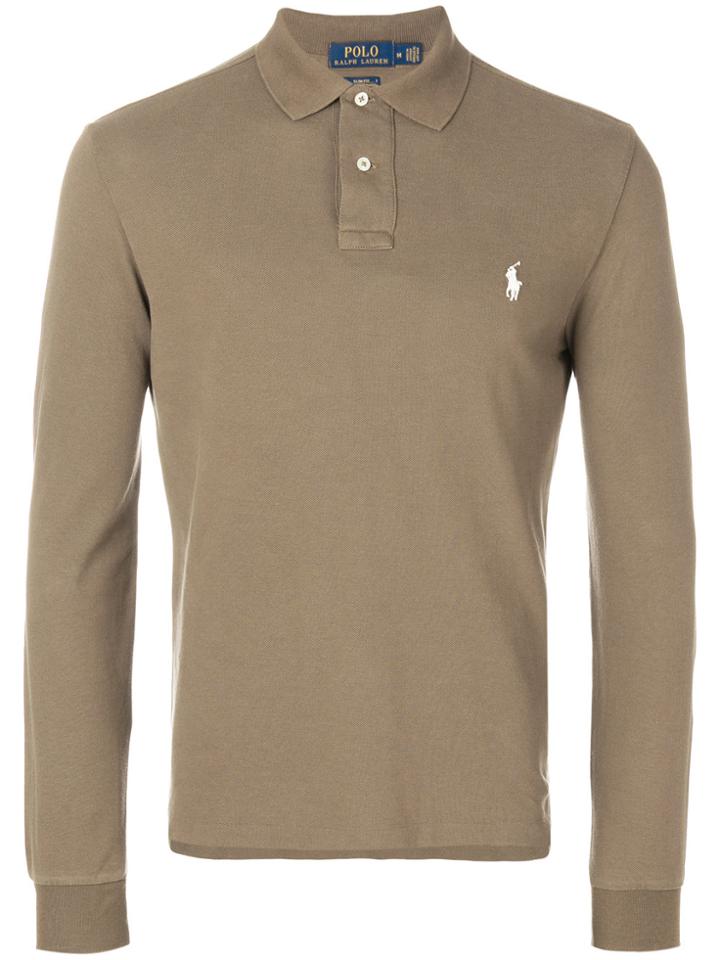 Polo Ralph Lauren Long Sleeve Polo Shirt - Brown