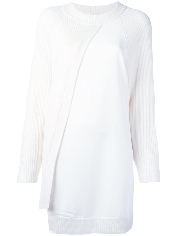 Dkny - Mixed Media Tunic - Women - Nylon/spandex/elastane/merino - M, White, Nylon/spandex/elastane/merino
