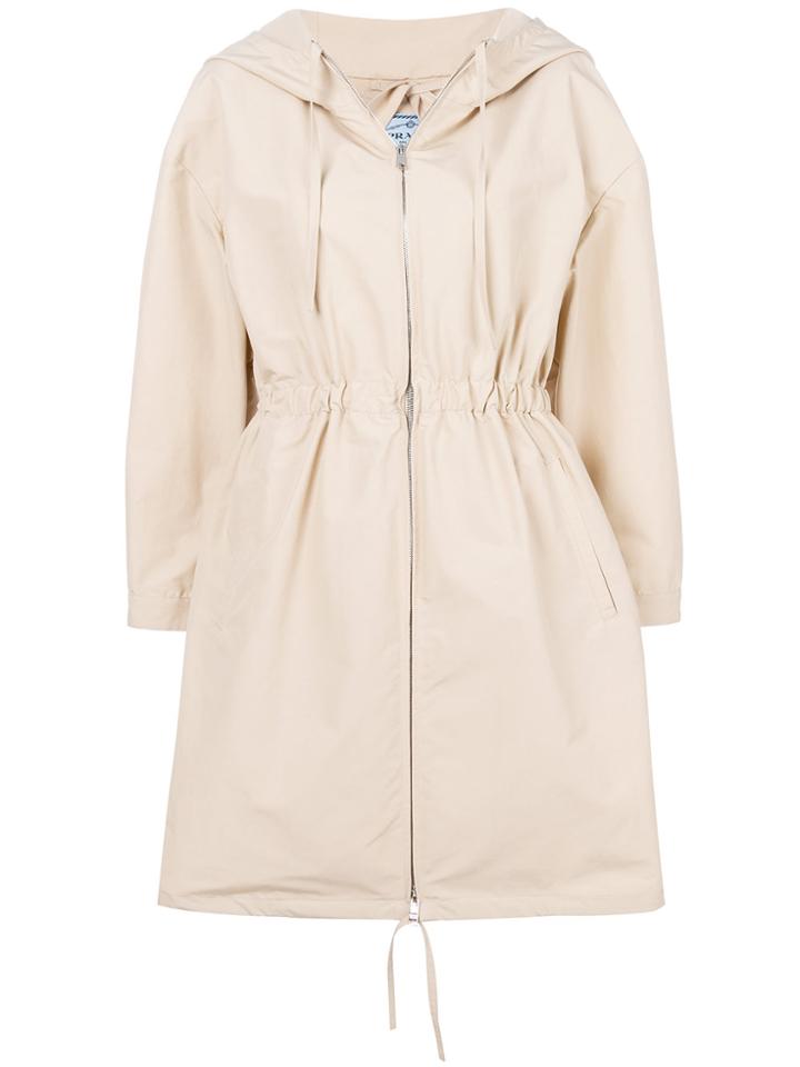 Prada Hooded Parka Coat - Nude & Neutrals