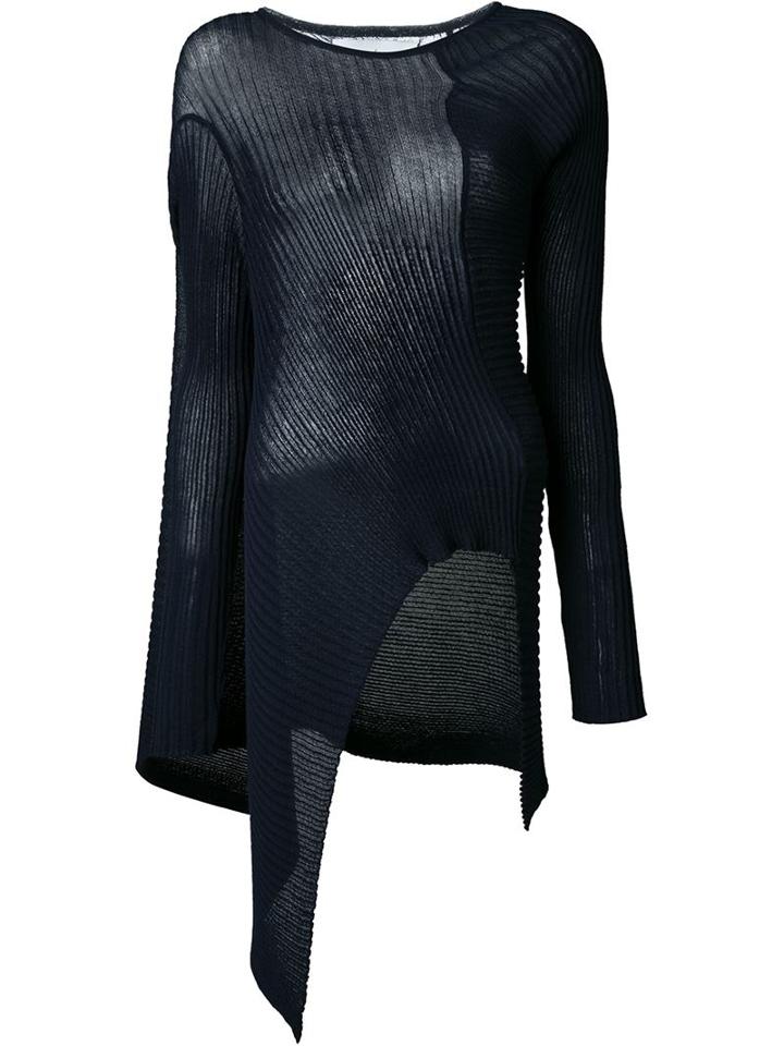Marques Almeida Ribbed Asymmetric Top