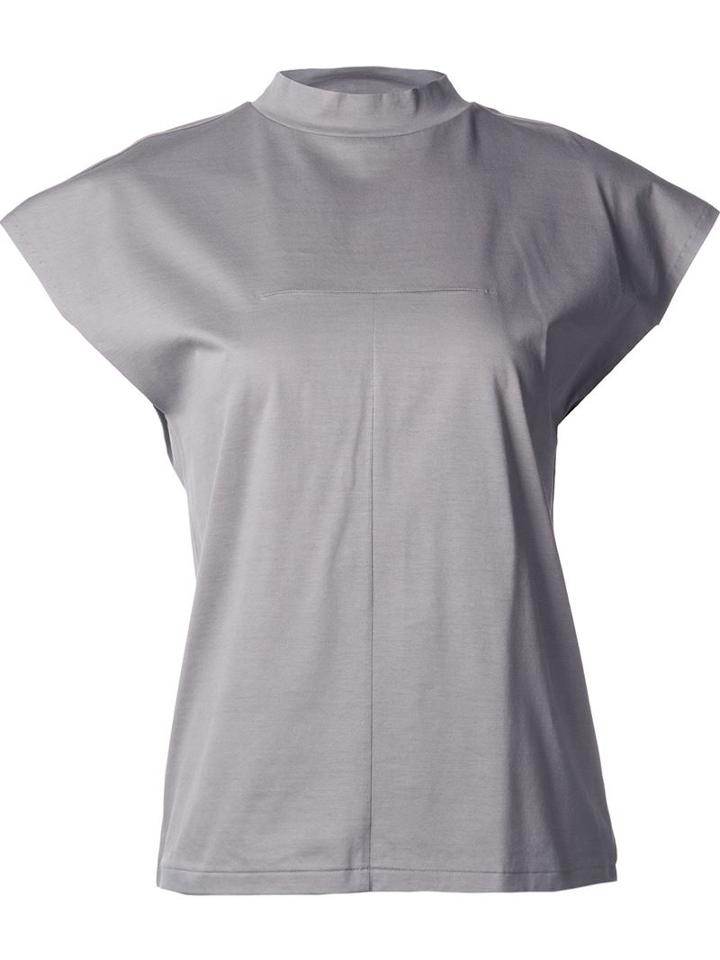 Astraet Centre Trim Detail T-shirt, Women's, Grey, Cotton