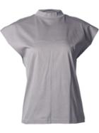 Astraet Centre Trim Detail T-shirt, Women's, Grey, Cotton
