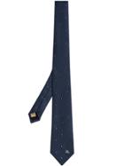 Burberry Modern Cut Pin Dot Silk Tie - Blue