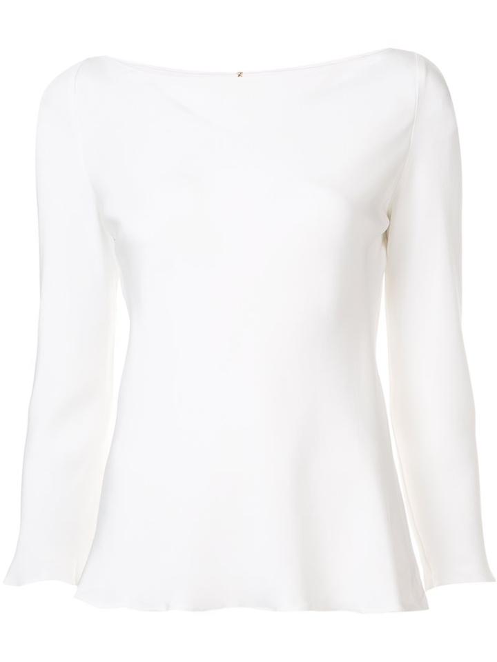 Peter Cohen 'part' Blouse, Women's, Size: Large, White, Silk