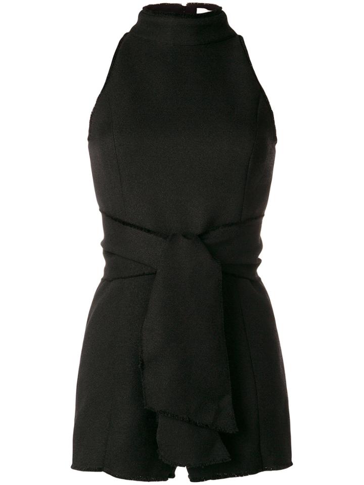 Misha Collection Belted Playsuit - Black