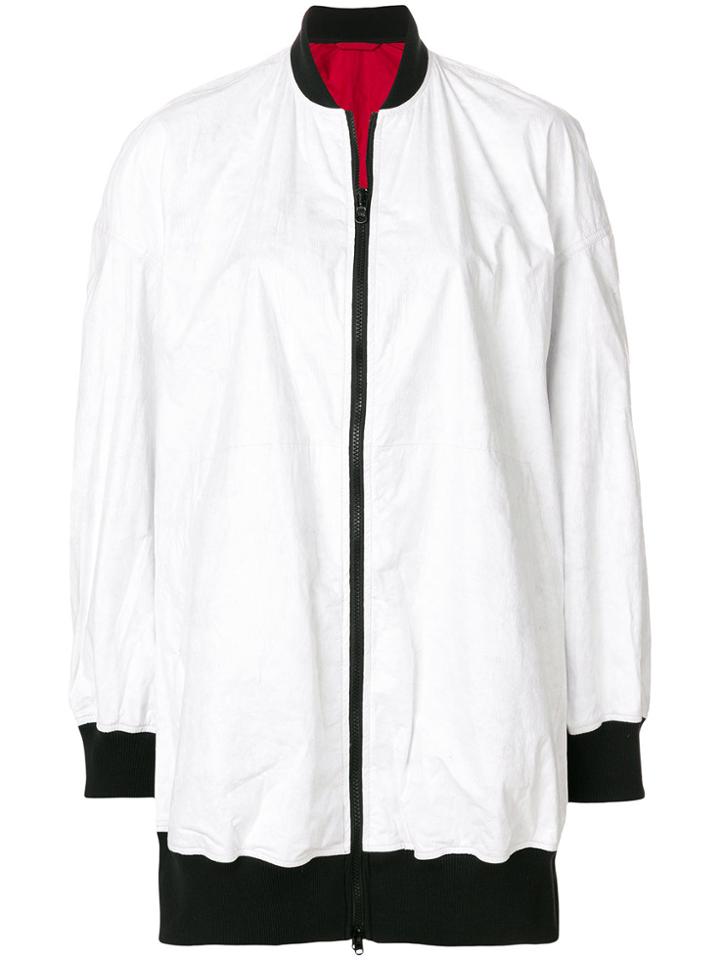 Y-3 Reversible Oversize Bomber Jacket - White