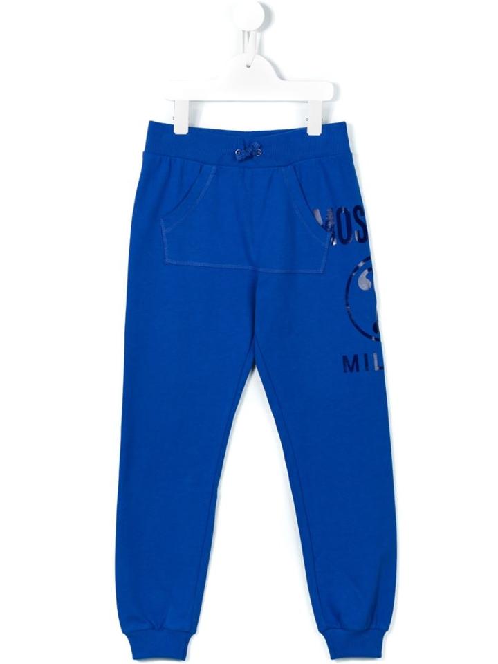 Moschino Kids Question Mark Tracksuit Bottoms, Boy's, Size: 12 Yrs, Blue