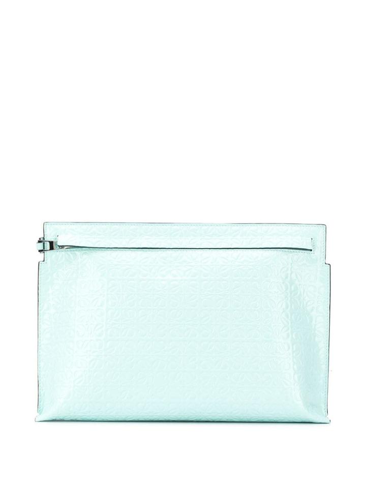 Loewe All-over Logo Clutch - Blue