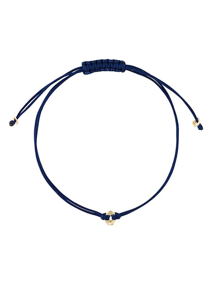 Natasha Collis Handmade 18kt Gold Nugget Friendship Bracelet, Women's, Blue