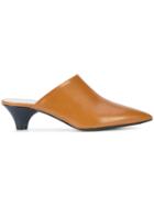 Marni Kitten Heel Mules - Brown