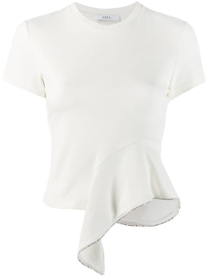 Area Asymmetric Hem T-shirt - White