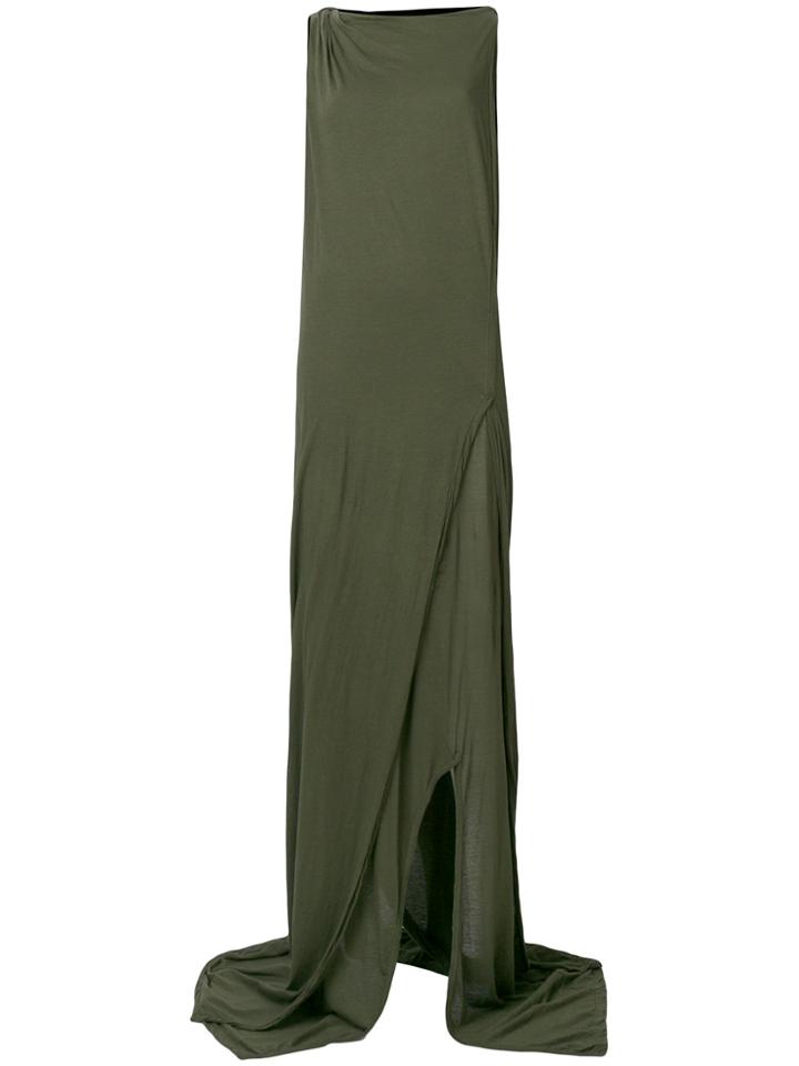 Rick Owens Drkshdw Twist Neck Draped Dress - Green