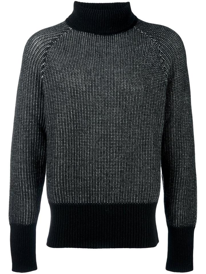 Tomas Maier Roll Neck Jumper, Men's, Size: Xl, Black, Wool