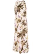 Vince Mixed Tropical Garden Dress - Brown