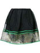 Coach - Sheer Detail Mini Skirt - Women - Silk/cotton/polyamide/polyester - 2, Women's, Black, Silk/cotton/polyamide/polyester