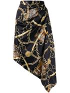 Giuseppe Di Morabito Chain Print Asymmetric Skirt - Black