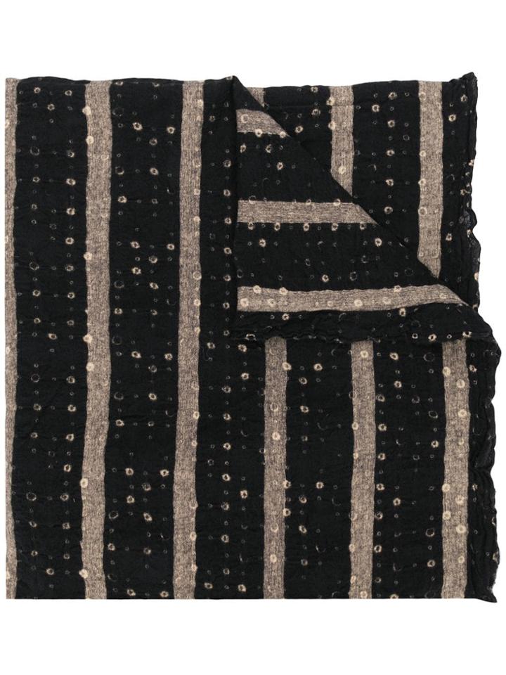 Uma Wang Long Printed Scarf - Black
