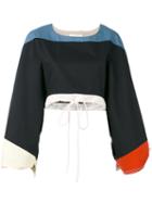 Chloé - Colour Block Top - Women - Cotton - 40, Women's, Cotton
