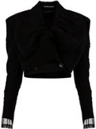 Y / Project Cropped Double Breasted Jacket - Black