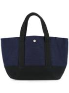 Cabas Knit Style Small Tote Bag - Blue