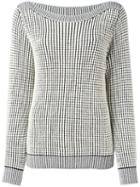 Max Mara Boat Neck Jumper, Women's, Size: Large, White, Cotton/viscose/polyamide/polyester