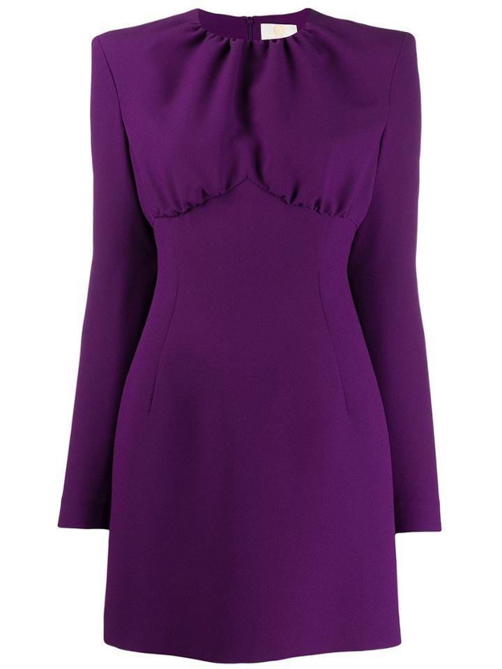 Sara Battaglia Structured Short Length Dress - Purple