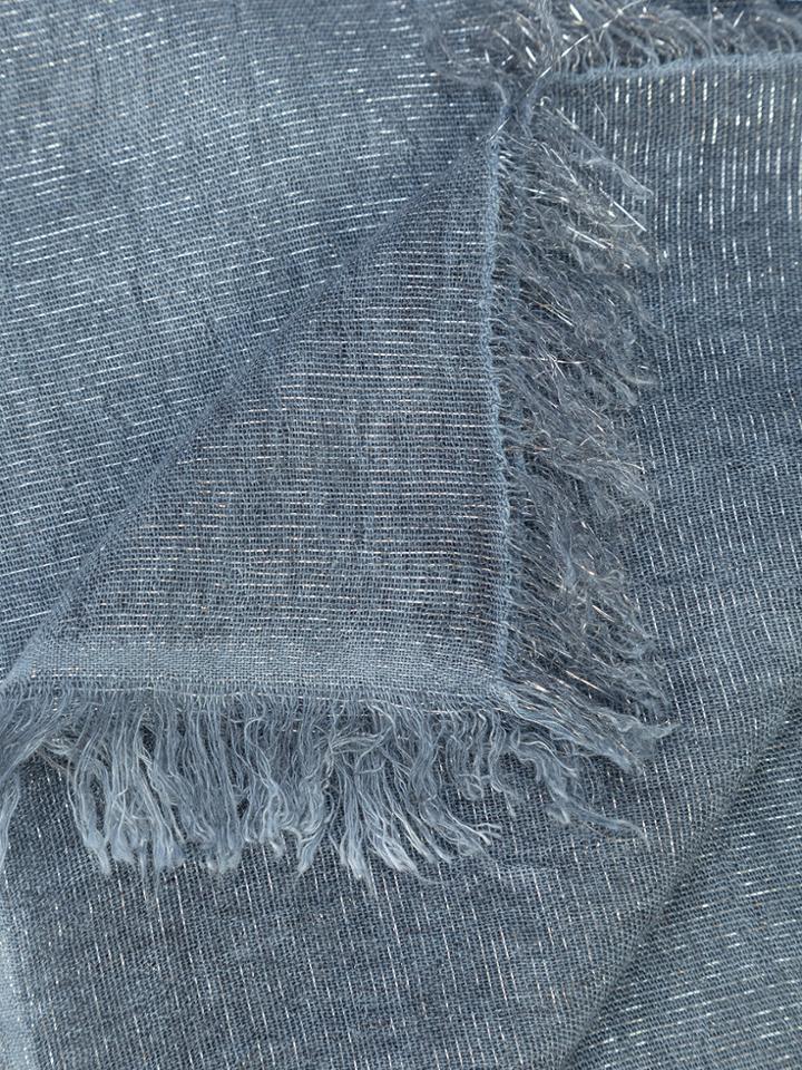 Eleventy Lurex Scarf - Blue