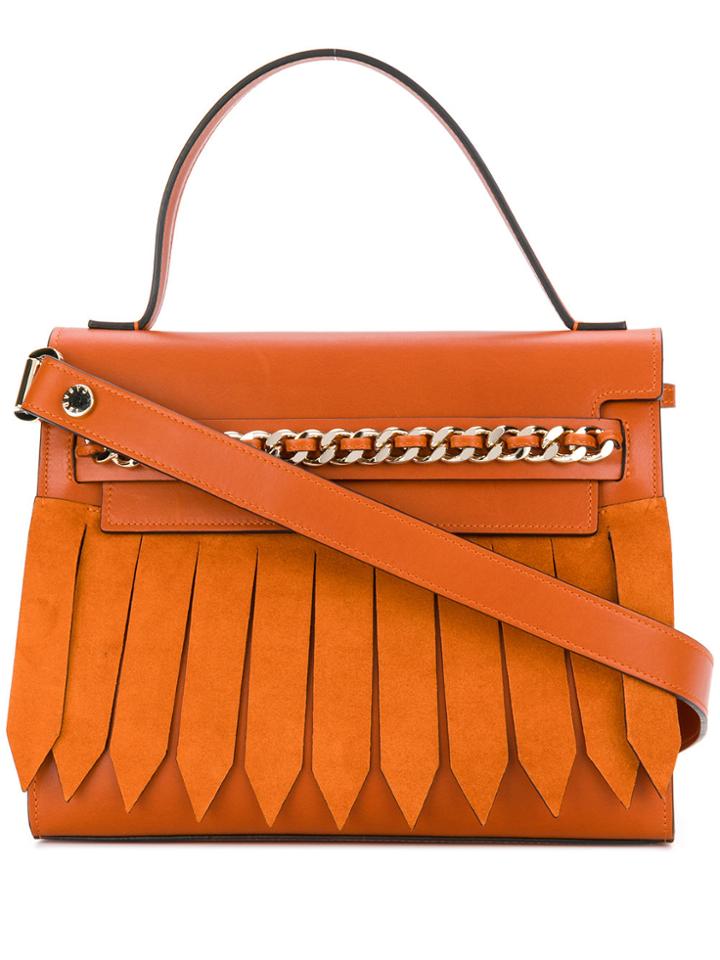 Casadei Chain-trimmed Tote Bag - Yellow & Orange