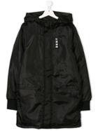 Dkny Kids Teen Logo Hooded Raincoat - Black