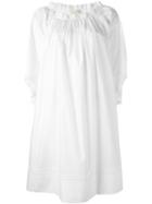 Wunderkind Ruched Neck Dress, Women's, Size: 38, White, Cotton/silk