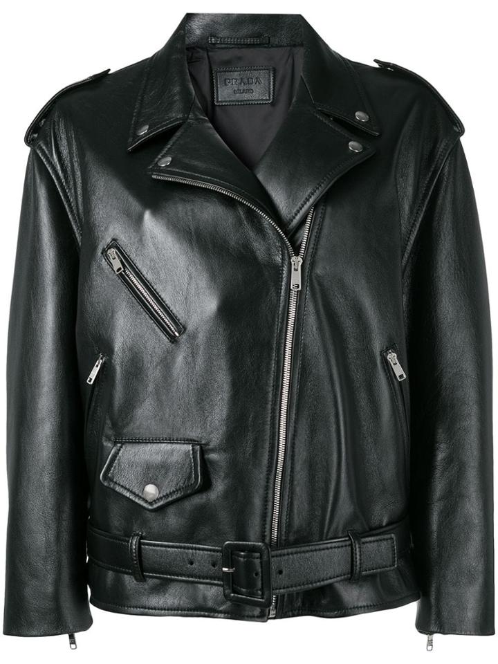 Prada Biker Jacket - Black