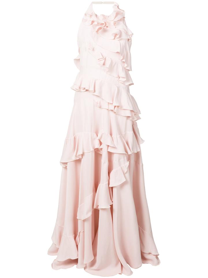 Maison Rabih Kayrouz Ruffle Trimmed Gown - Pink & Purple