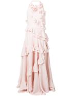 Maison Rabih Kayrouz Ruffle Trimmed Gown - Pink & Purple