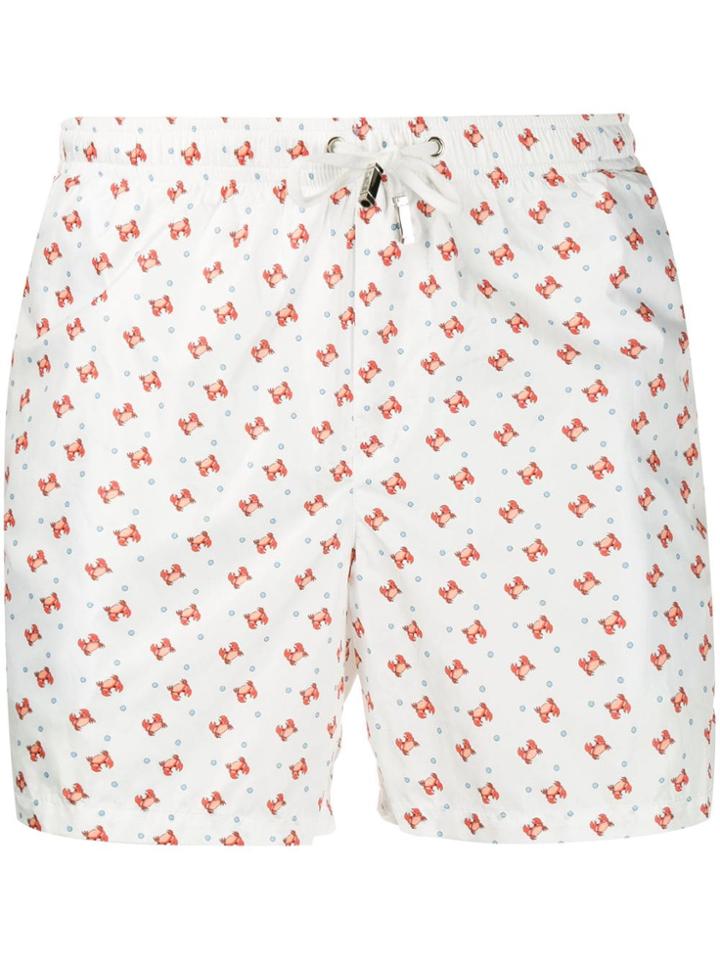 Fefè Crab Print Swim Shirts - White