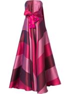 Alexis Mabille Sleeve-belt Strapless Dress - Pink & Purple