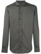 Armani Collezioni Classic Shirt, Men's, Size: Xl, Green, Cotton/polyamide/spandex/elastane