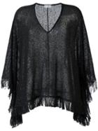 Brunello Cucinelli Fringed Blouse, Women's, Size: Xs, Black, Linen/flax/silk/polyamide