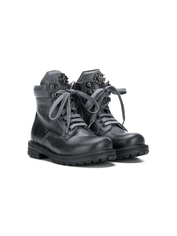 Roberto Cavalli Junior Teen Oversized Tongue Boots - Black