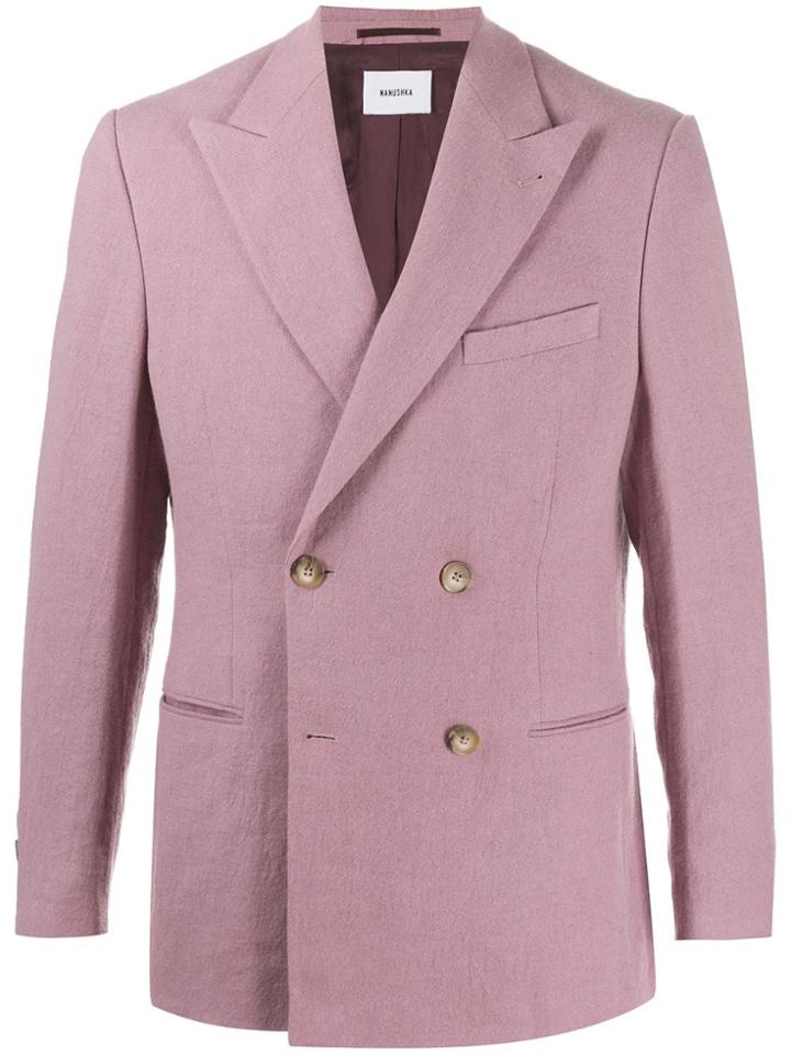 Nanushka Double-breasted Suit Jacket - Pink