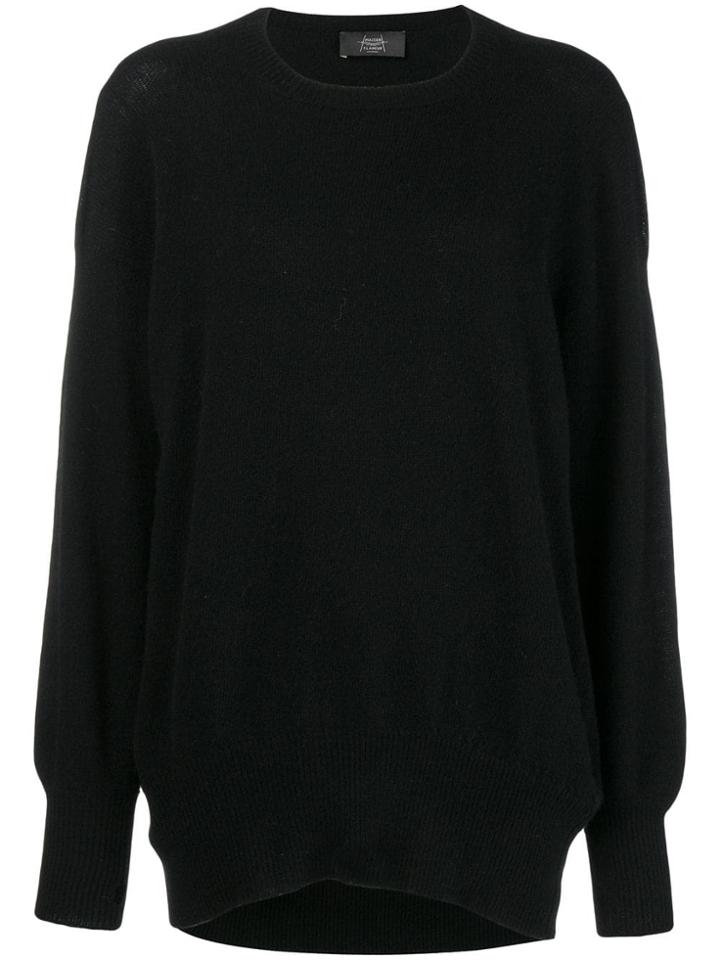 Maison Flaneur Cashmere Crew Neck Sweater - Black