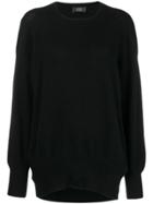 Maison Flaneur Cashmere Crew Neck Sweater - Black