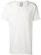Maison Mihara Yasuhiro Distressed T-shirt, Men's, Size: 46, White, Cotton