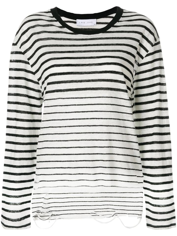 Iro Striped Sweater - White