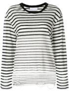 Iro Striped Sweater - White